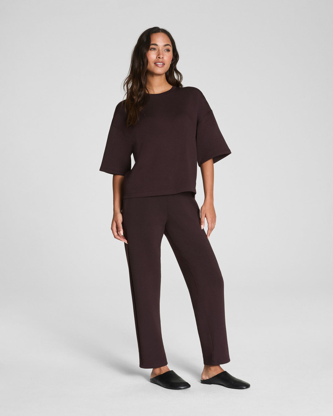 SPANX AirEssentials® Slim Straight Pant in Truffle Brown