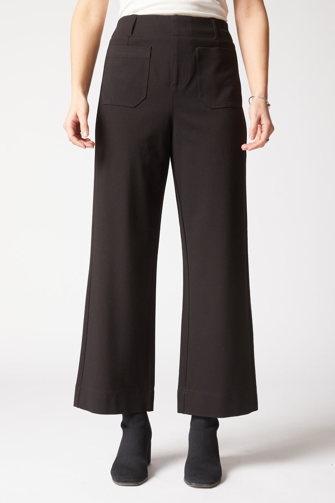 Habitat Luxe Ponte Flood Pant in Black