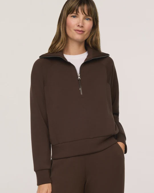SPANX AirEssentials® Half Zip in Umber Root