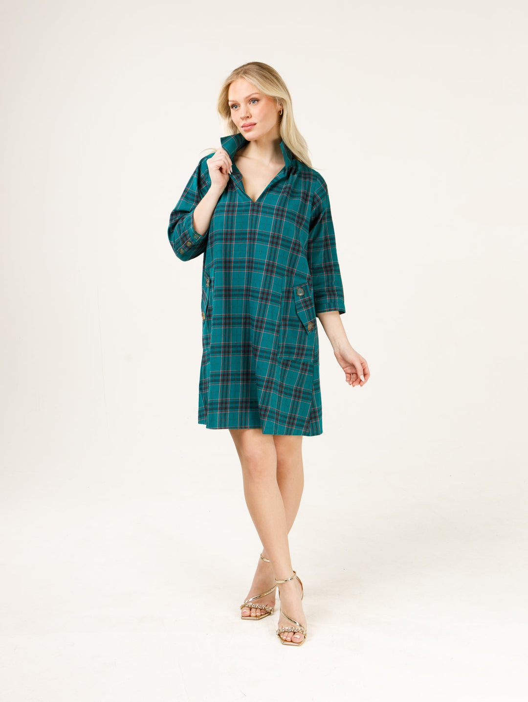 Holly Shae Madi Plaid Dress in Estate Plaid