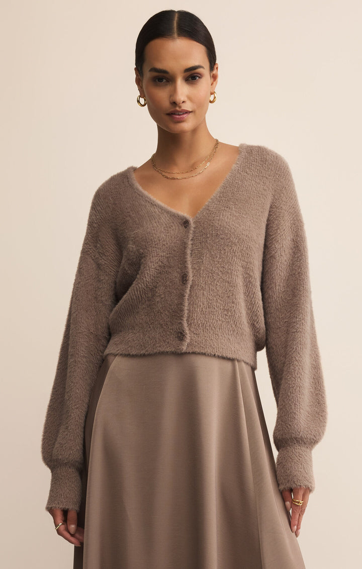 Z Supply Sadira Fluffy Cardigan in Moonlight