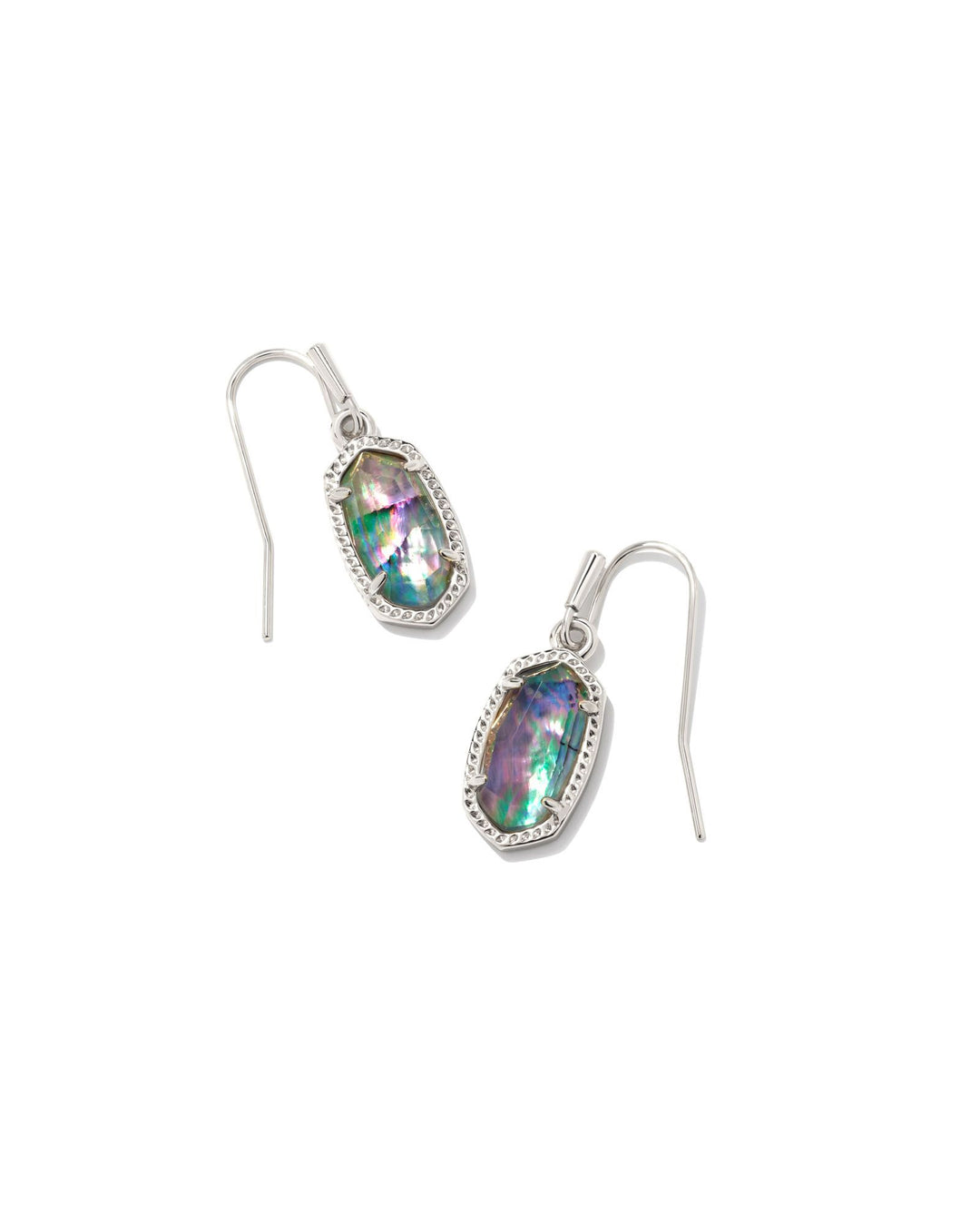 Kendra Scott Lee Drop Earrings in Silver Lilac Abalone