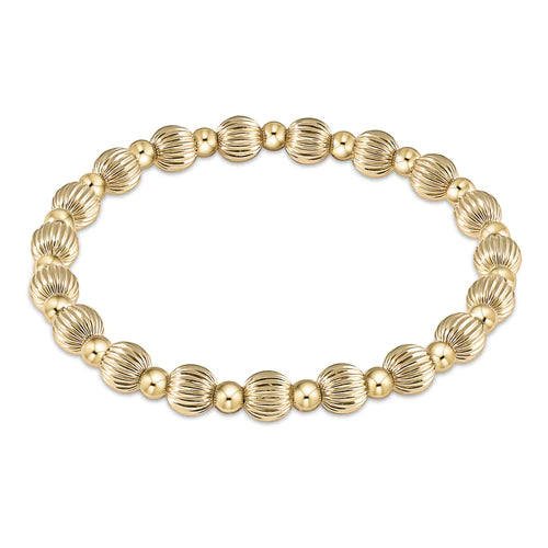 Enewton dignity grateful pattern 6mm bead bracelet - gold