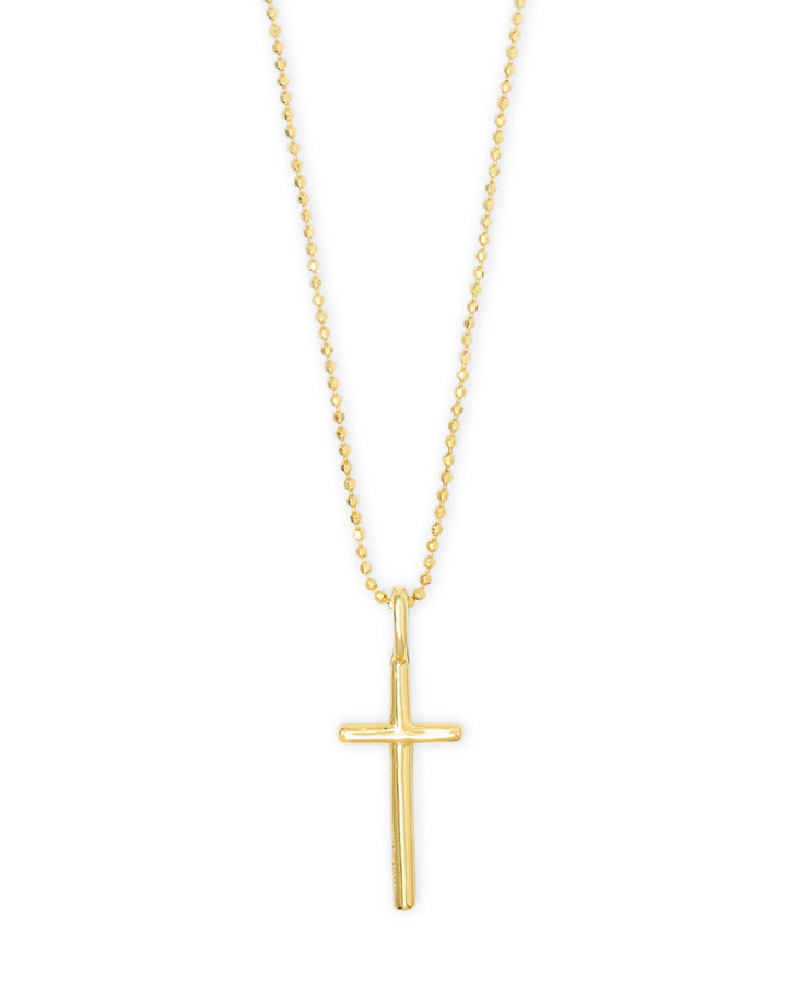 Kendra Scott Cross Charm Necklace in 18K Gold Vermeil