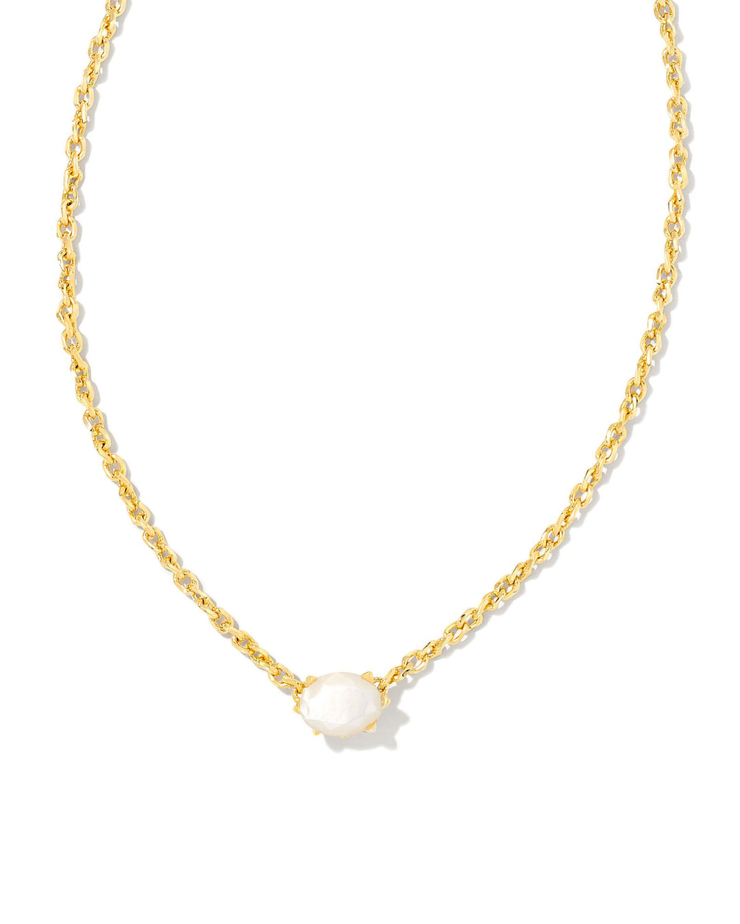 Kendra Scott Cailin Gold Pendant Necklace in Ivory Mother of Pearl