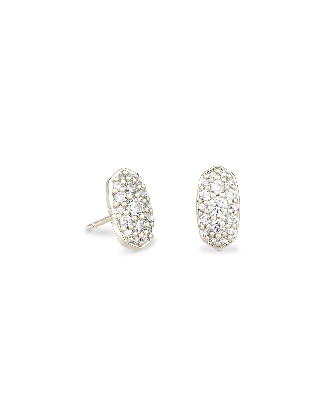 Kendra Scott Grayson Crystal Stud Earrings in Silver