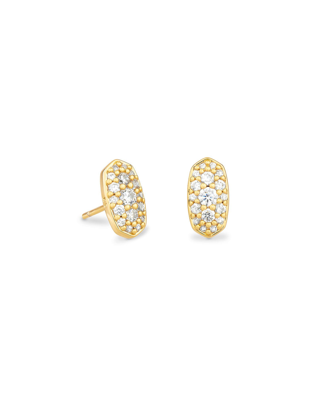 Kendra Scott Grayson Crystal Stud Earrings in Gold
