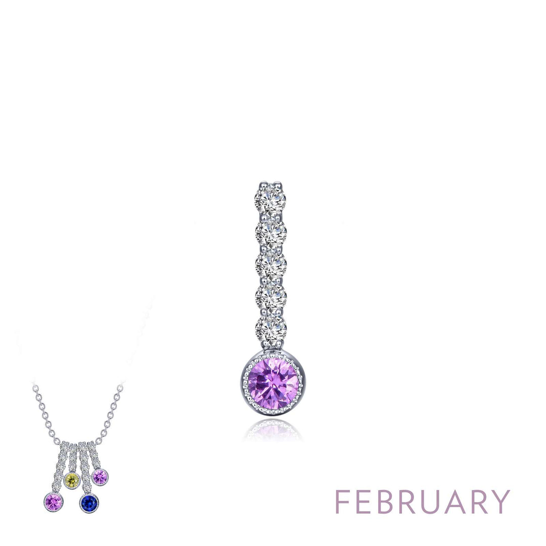 Lafonn February Birthstone Love Pendant (large)