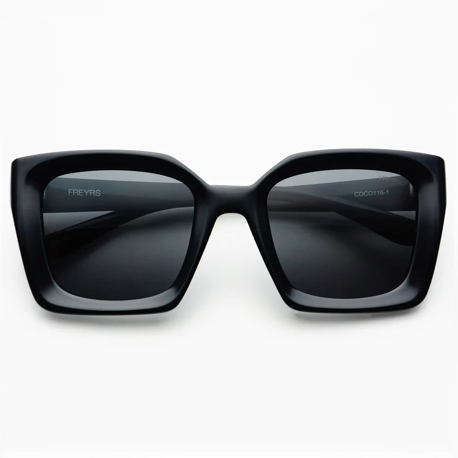 FREYRS Coco Square Sunglasses in Black