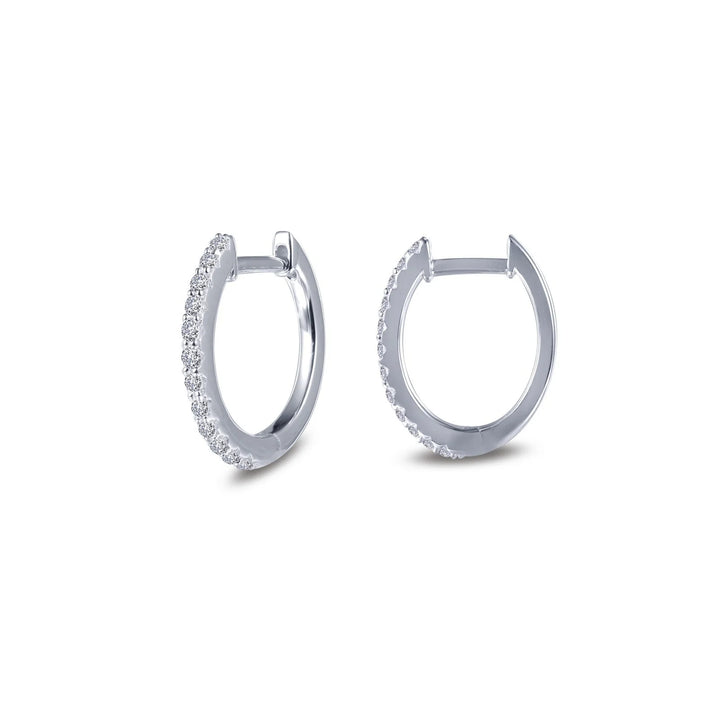 Lafonn 10 mm x 11 mm Oval Huggie Hoop Earrings