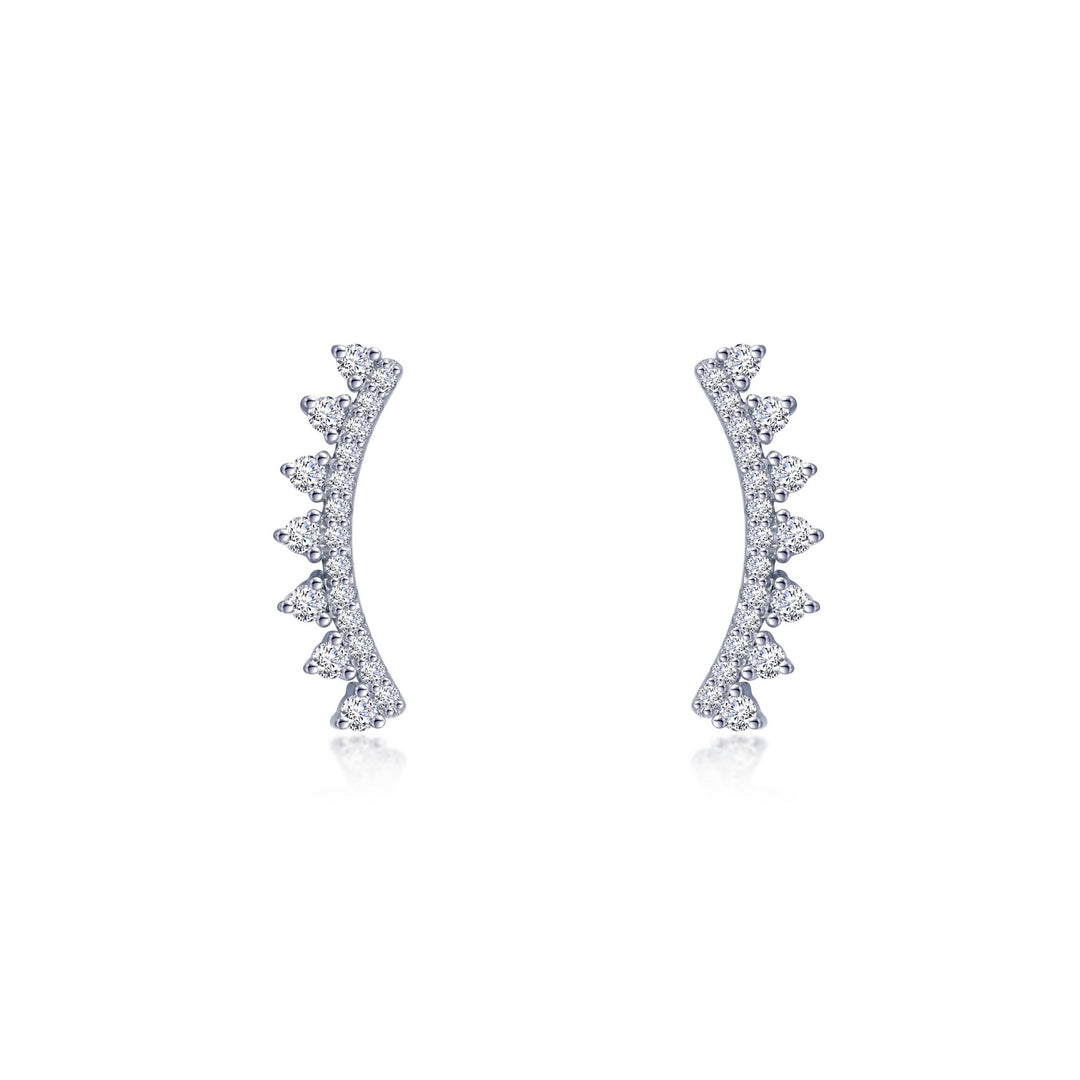 Lafonn Curved Bar Stud Earrings