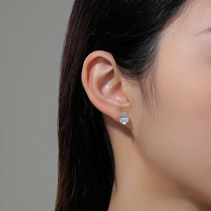 Lafonn Pear-Shaped Solitaire Stud Earrings