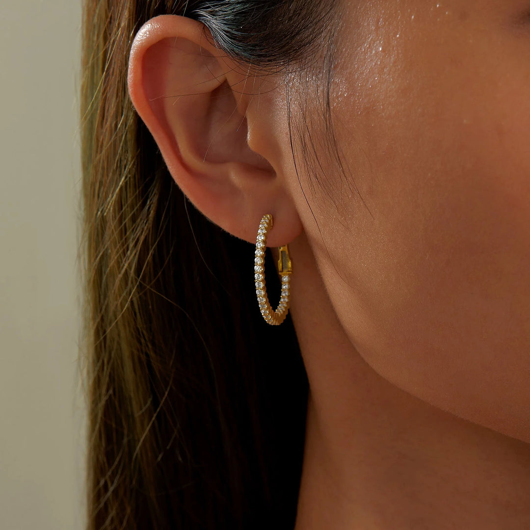 Lafonn 25 mm Hoop Earrings in Gold