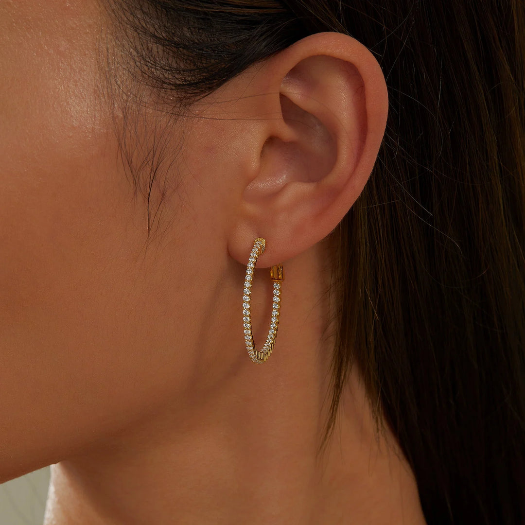 Lafonn 20 mm Hoop Earrings in Gold