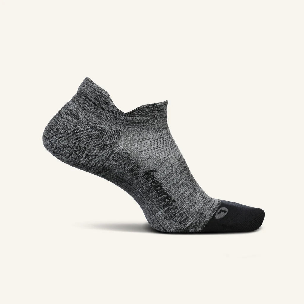 Feetures Elite Light Cushion No Show Tab Sock in Grey