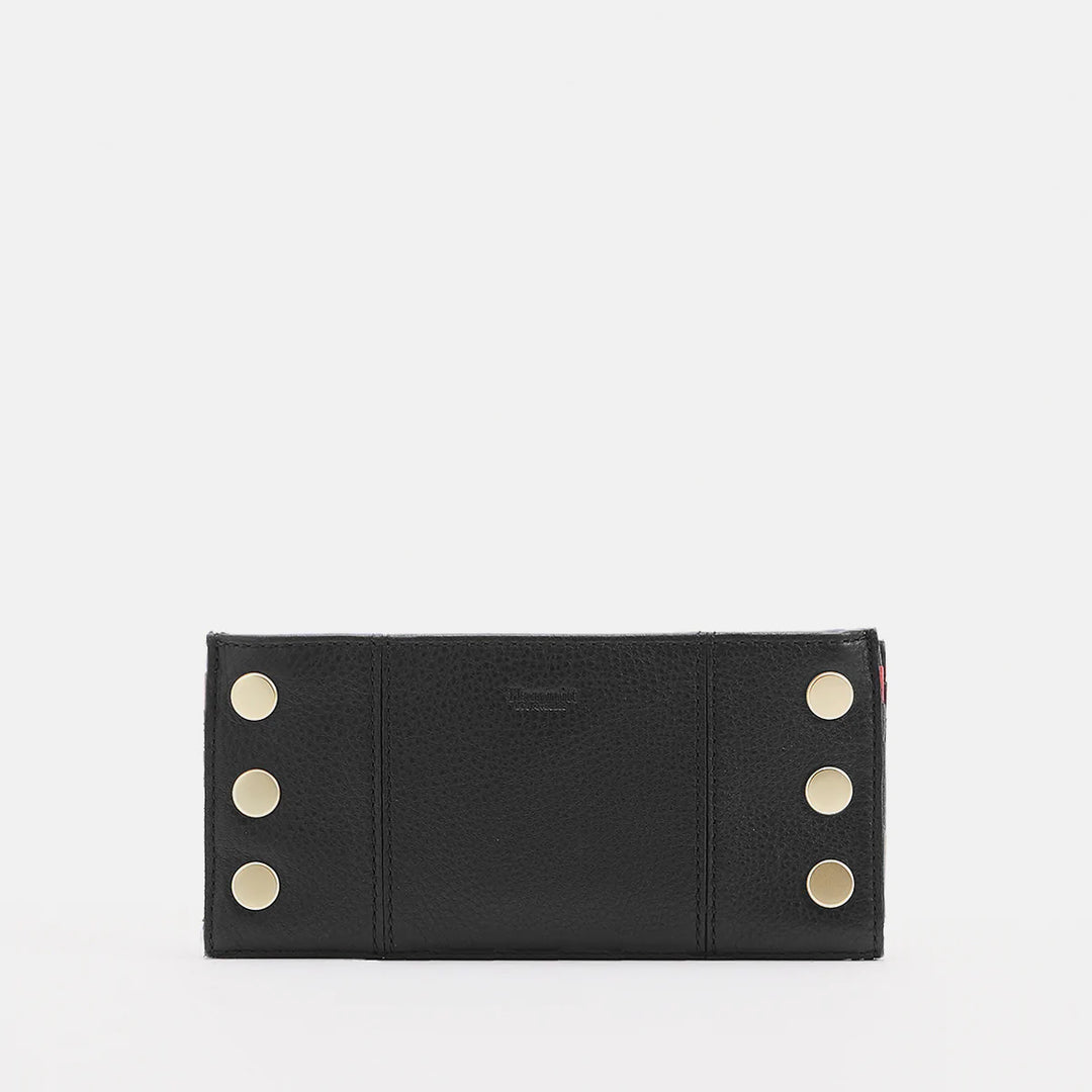 Hammitt 110 North Bifold Leather Wallet in Black Brushed Gold