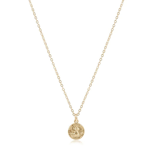 Enewton 16" necklace gold - protection gold disc