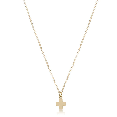 Enewton 16" necklace gold - signature cross small gold charm