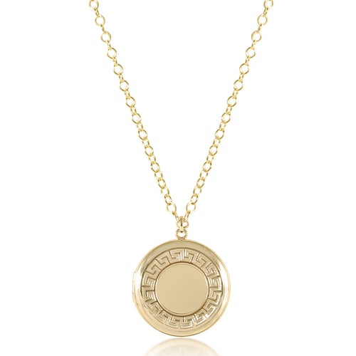 Enewton 16" necklace gold - cherish medium gold locket