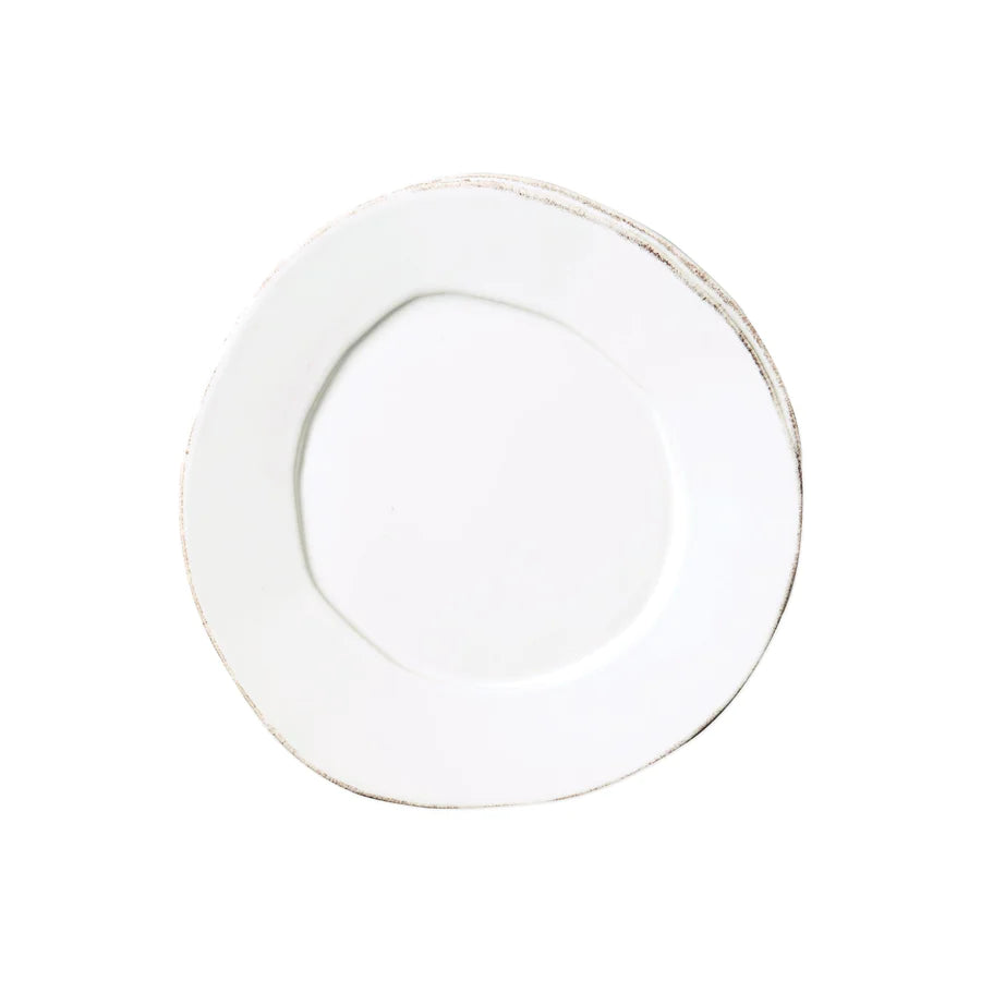 VIETRI LASTRA SALAD PLATE IN WHITE