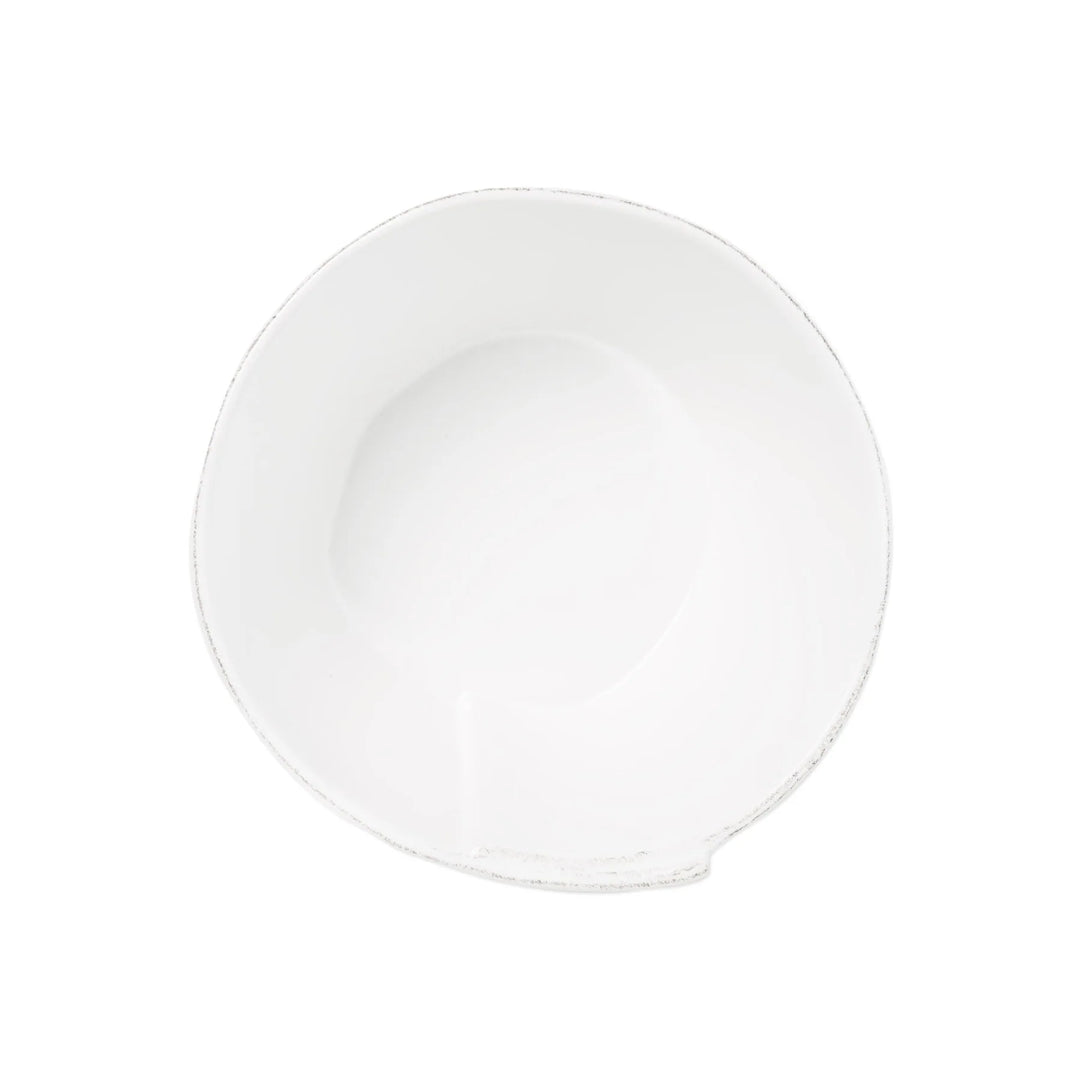 VIETRI LASTRA WHITE MEDIUM STACKING SERVING BOWL IN WHITE