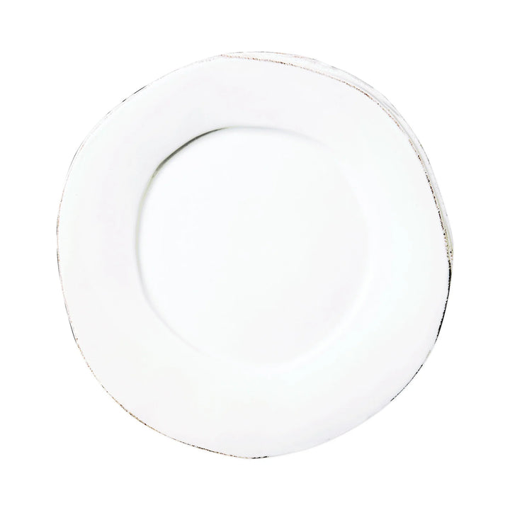 VIETRI LASTRA EUROPEAN DINNER PLATE IN WHITE