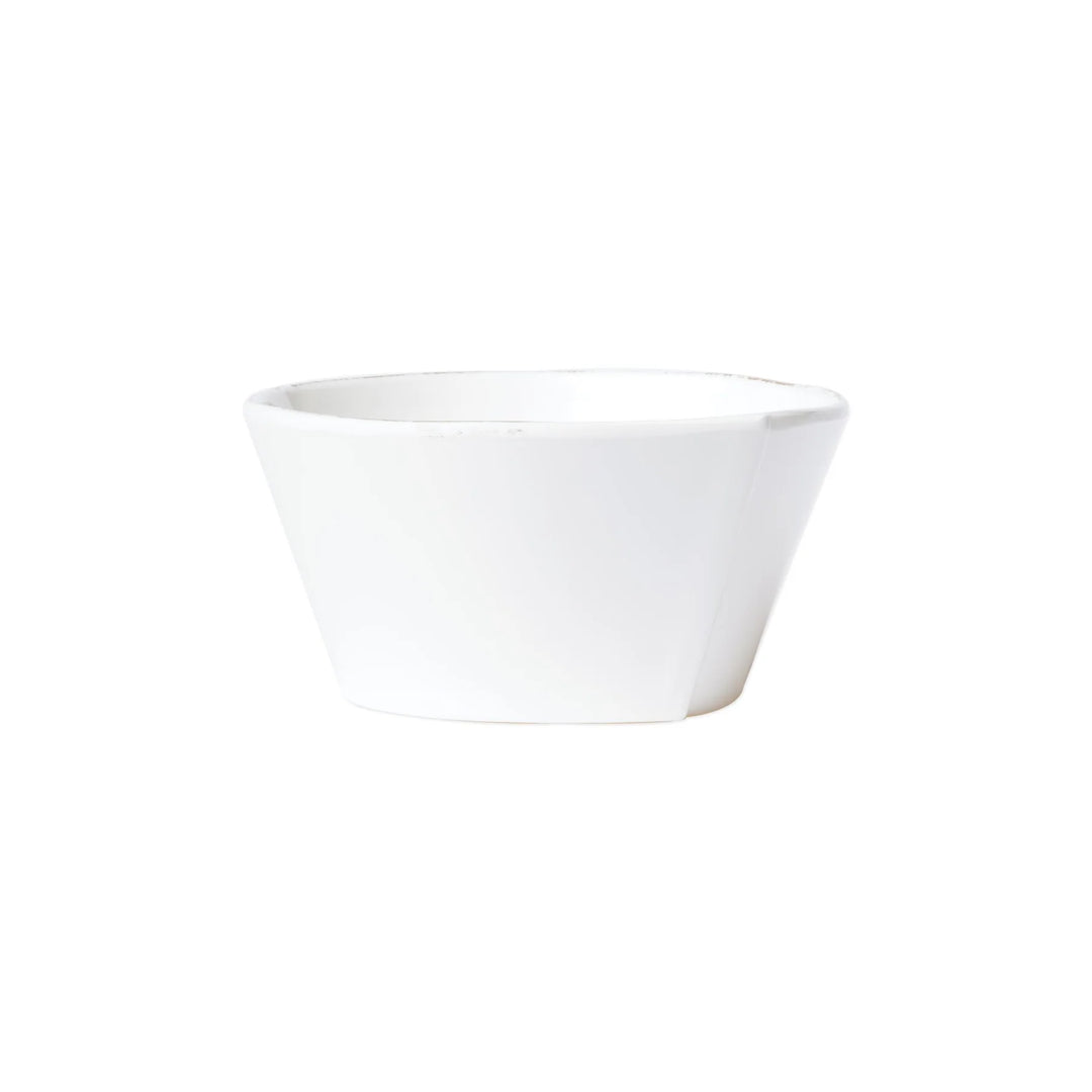 VIETRI MELAMINE LASTRA WHITE STACKING CEREAL BOWL