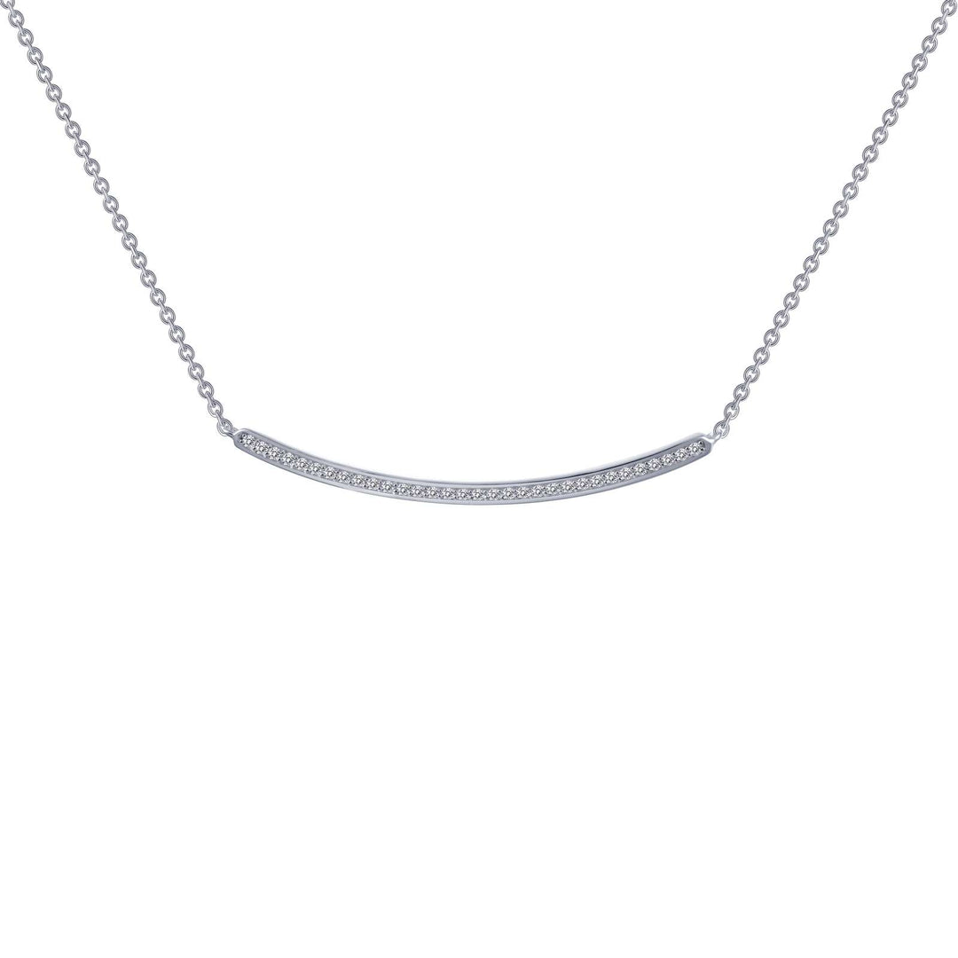 Lafonn 0.32 CTW Curved Bar Necklace