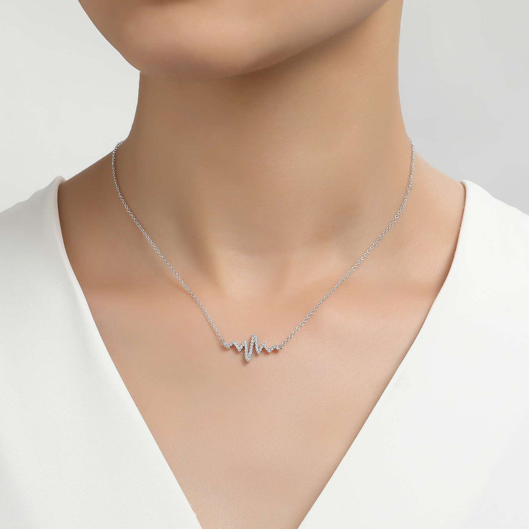 Lafonn 0.39 CTW Heartbeat Necklace