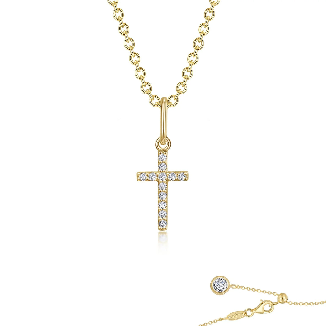 Lafonn Mini Cross Necklace in Gold