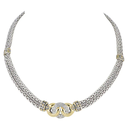 John Medeiros Antiqua Three Circle Pavé Necklace