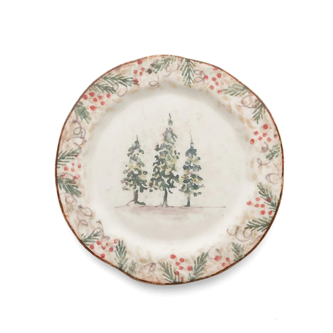 Arte Italica Natale Salad Plate