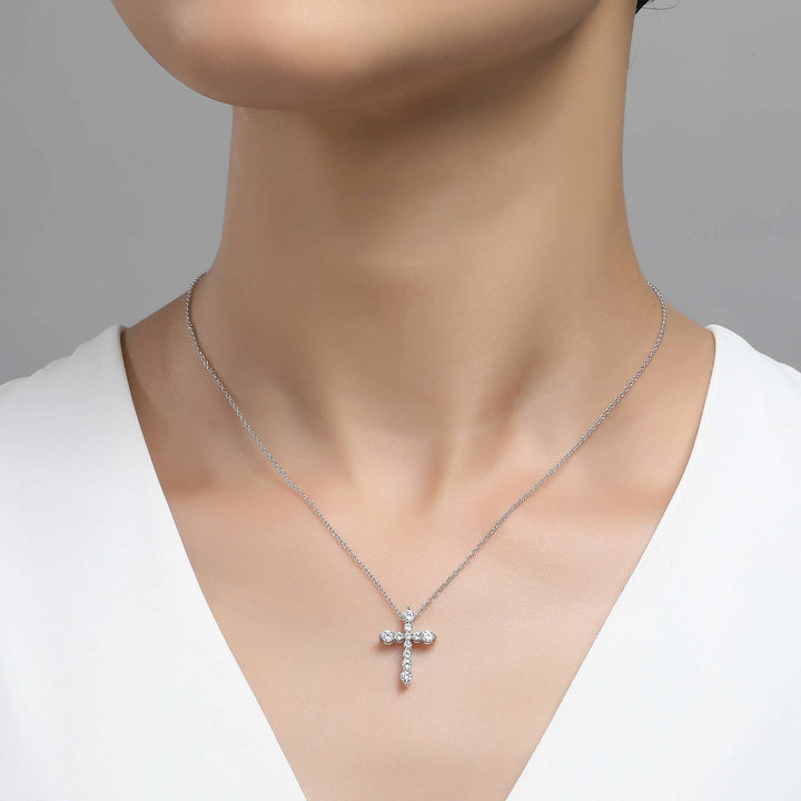 Lafonn 0.67 CTW Cross Pendant Necklace in Silver