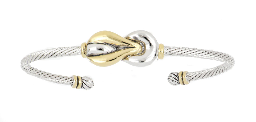 John Medeiros Celebration Petite Pavé Interlocking Infinity Symbol Wire Cuff Bracelet