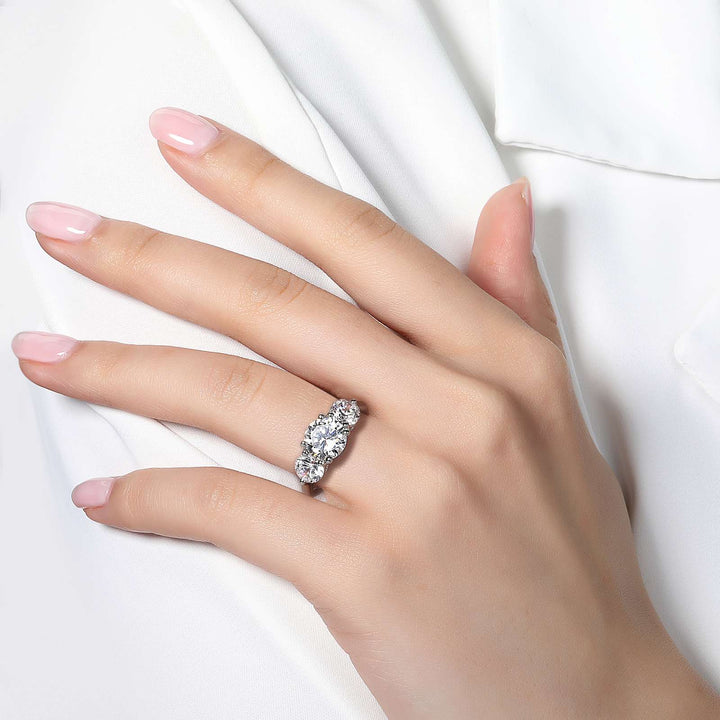 Lafonn Classic Three-Stone Engagement Ring