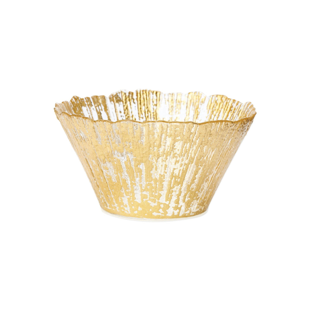 VIETRI RUFOLO GLASS GOLD SMALL DEEP BOWL