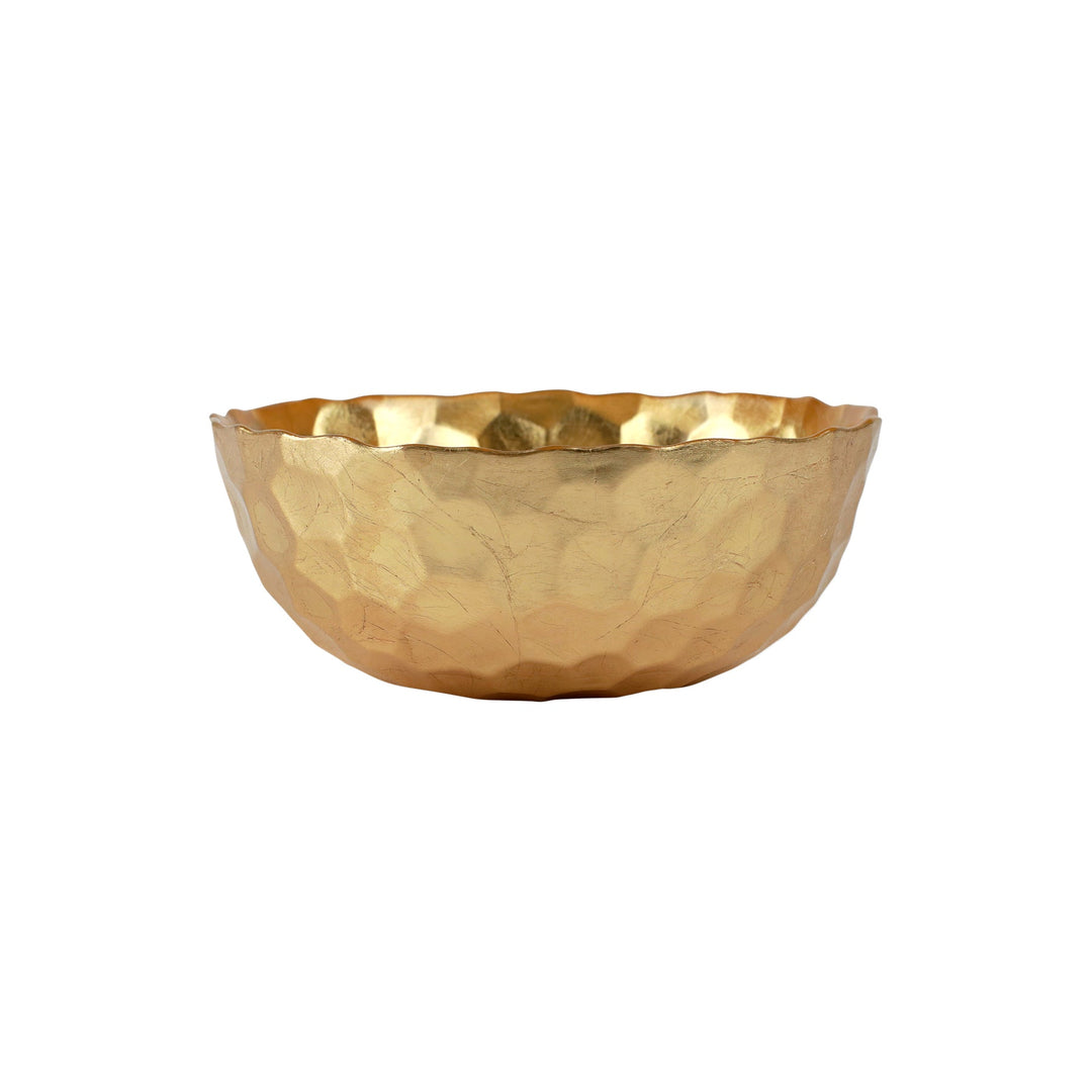 VIETRI RUFOLO GLASS GOLD HONEYCOMB SMALL BOWL