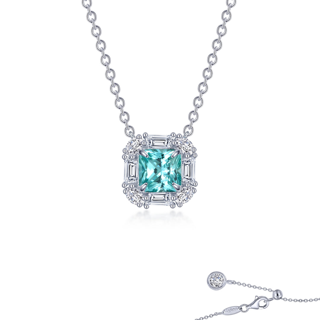 Lafonn Fancy Sapphire Halo Necklace