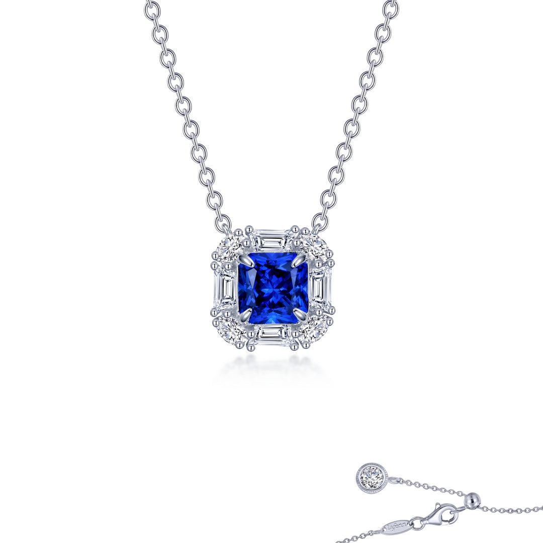 Lafonn Fancy Sapphire Halo Necklace