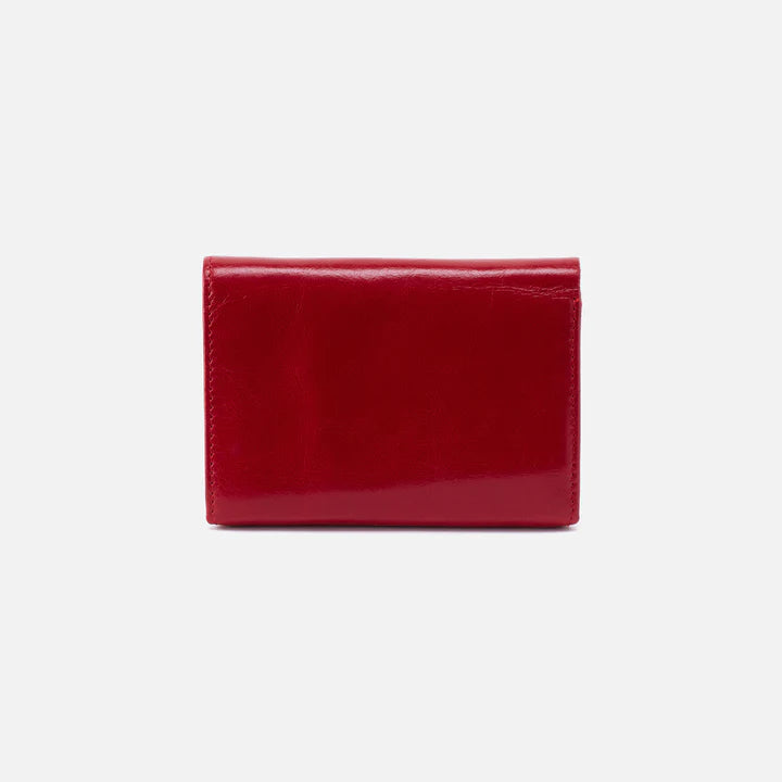 Hobo Robin Compact Wallet in Crimson