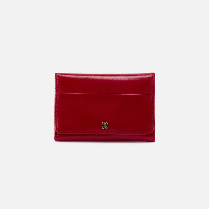 Hobo Jill Trifold Wallet in Crimson