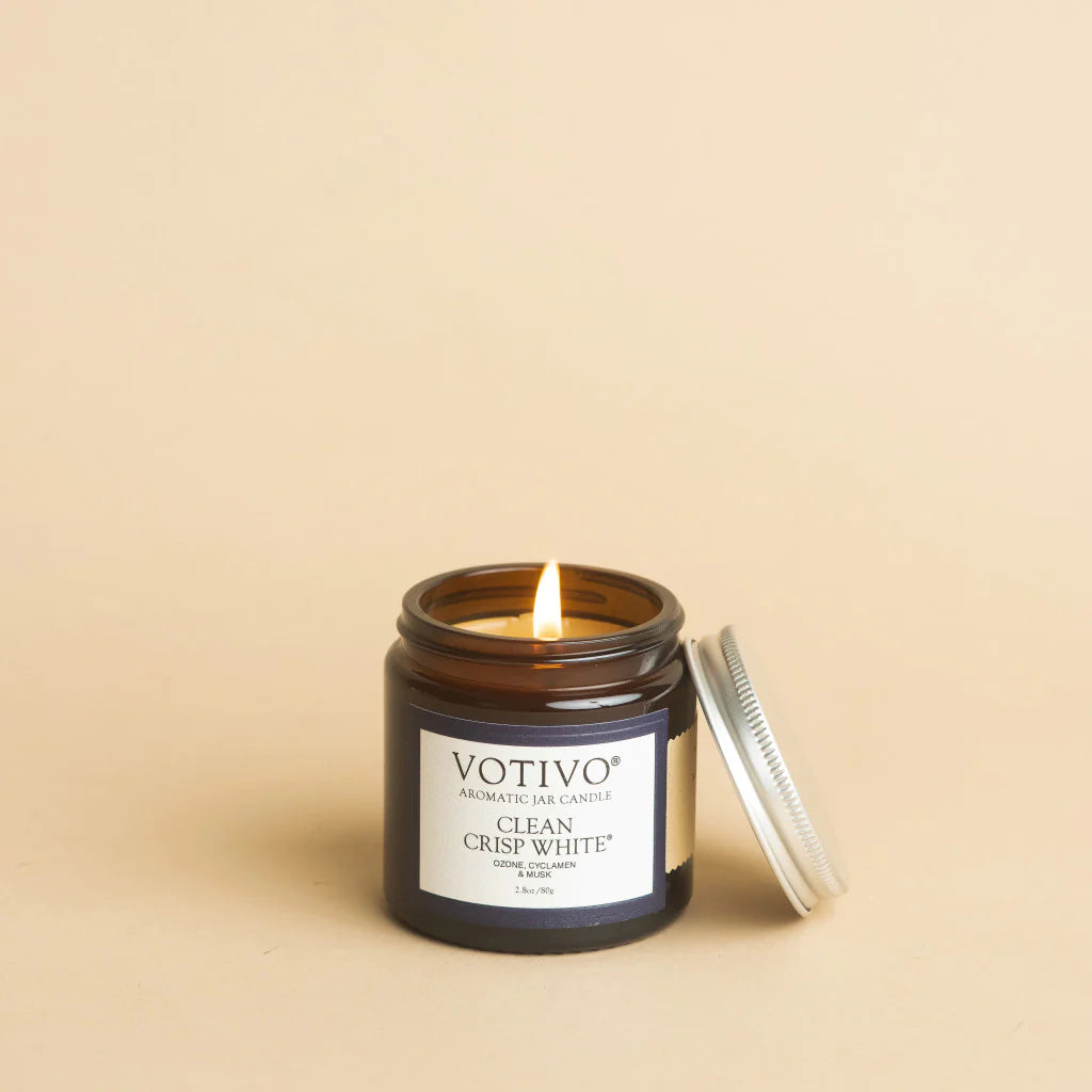 Votivo 2.8oz Aromatic Jar Candle-Clean Crisp White