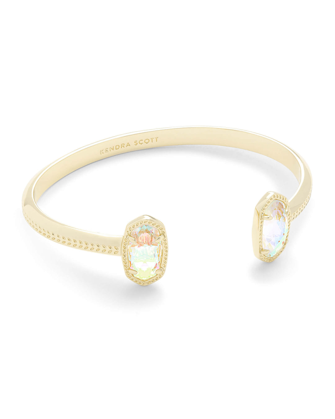 Kendra Scott Elton Gold Cuff Bracelet in Gold Dichroic Glass