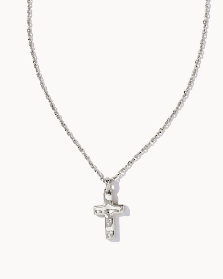 Kendra Scott Cross Pendant Necklace in Silver