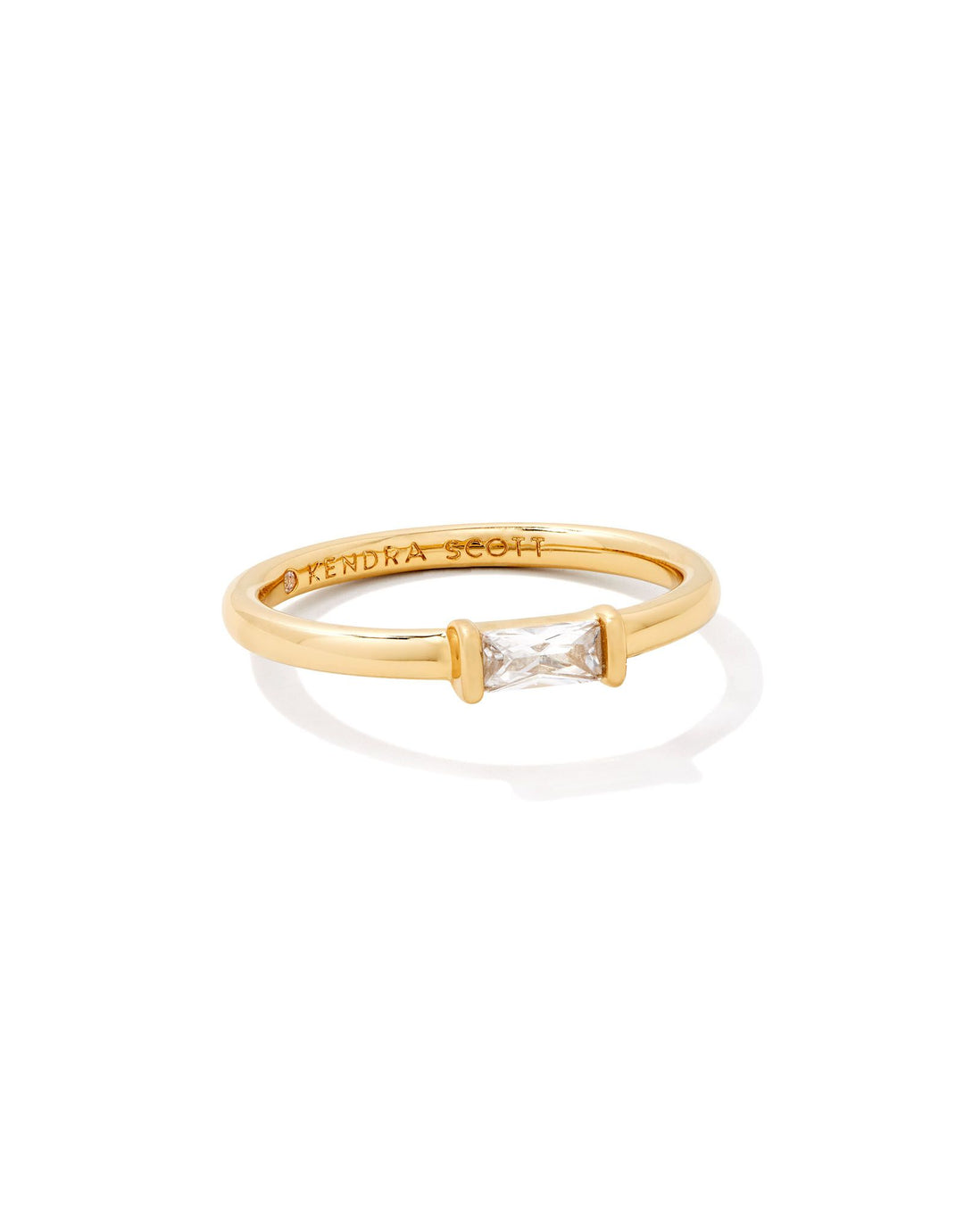Kendra Scott Juliette Gold Band Ring in White Crystal