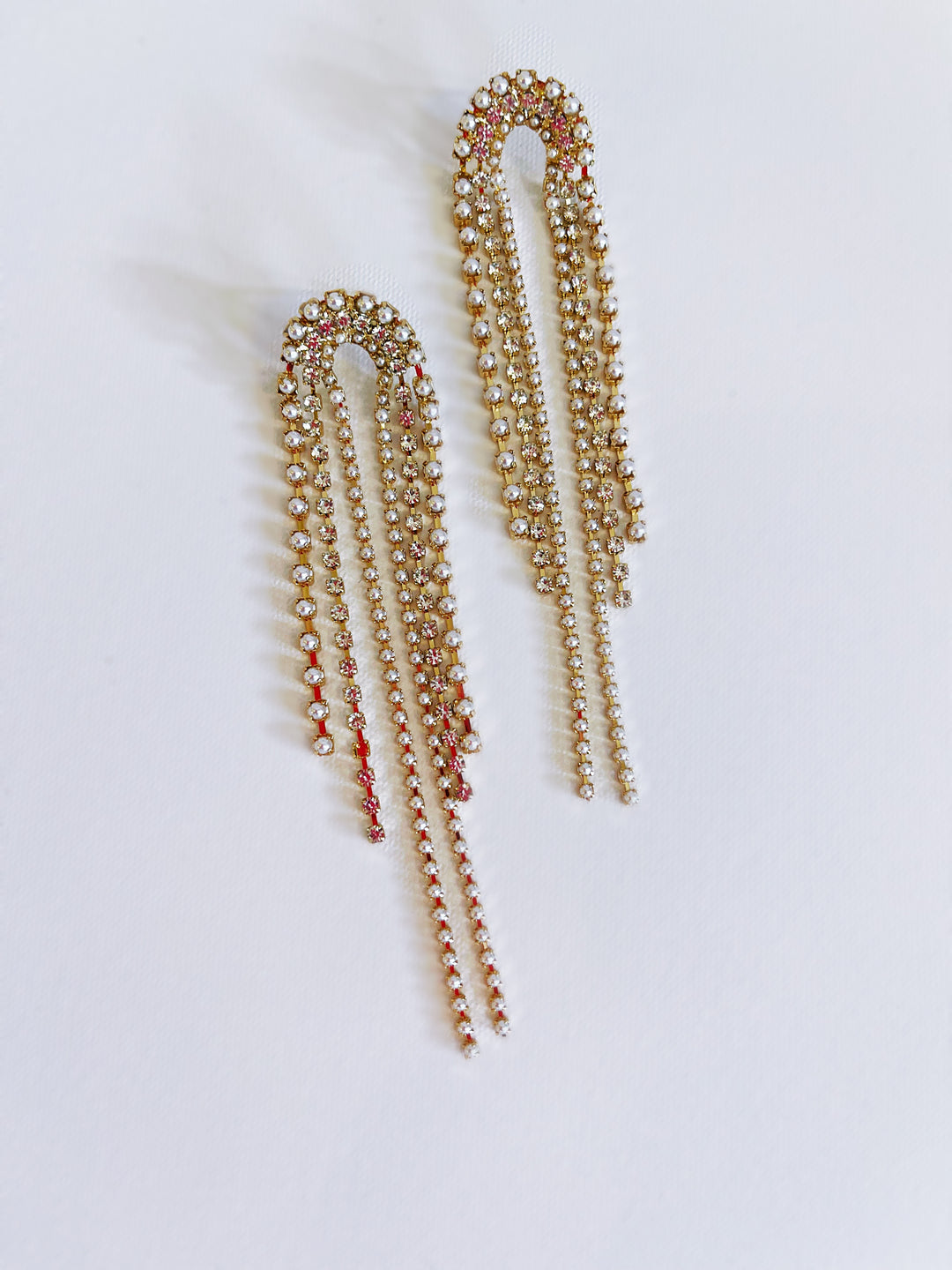 Pippins CZ Fringe Earring in Pearl