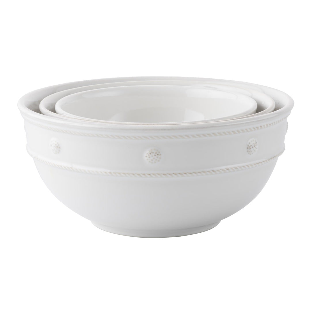 Juliska Berry & Thread Whitewash Mixing Bowls Set/3