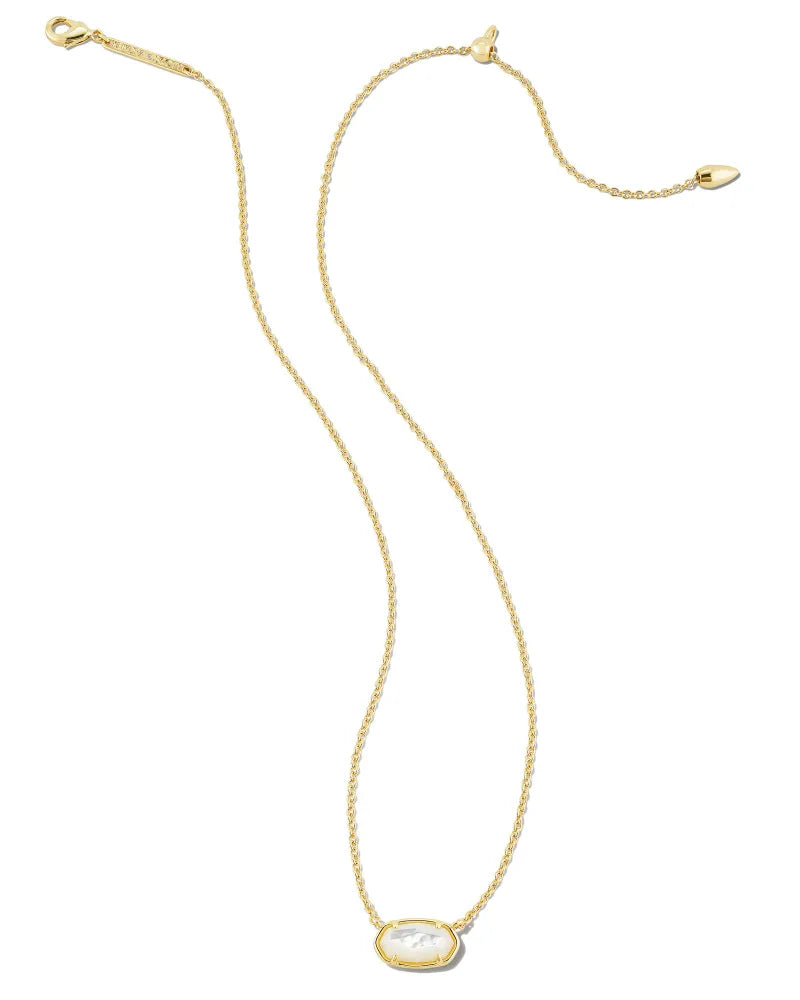 Elisa Gold Pendant Necklace in Light Blue Illusion | Kendra Scott