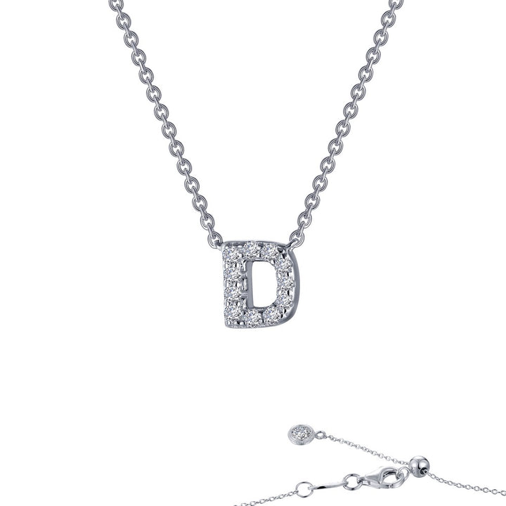 Lafonn Letter Block Initial Pendant Necklace