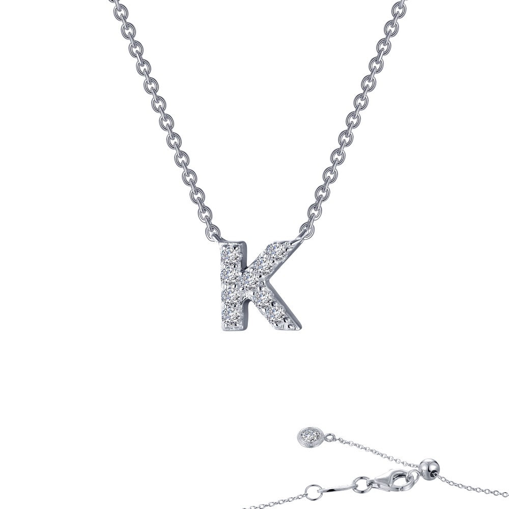 Lafonn Letter Block Initial Pendant Necklace